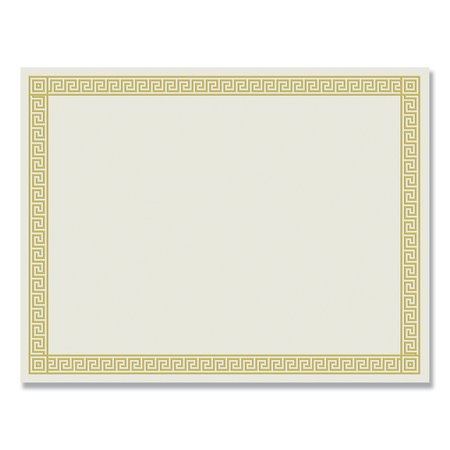 GREAT PAPERS! Foil Border Certificates, 8.5 x 11, Ivory/Gold, Channel, PK12 963070